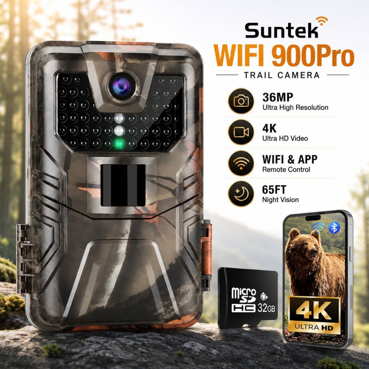 Outdoor Hunting Camera Wifi - Kamera Berburu Wifi Luar Ruangan 4K,