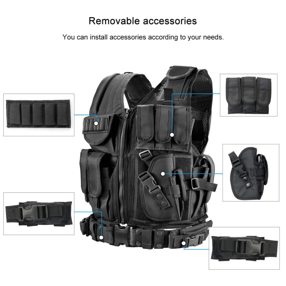 Rompi taktis Molle dapat dises - Outdoor Hunting Vest ulasan dan harga