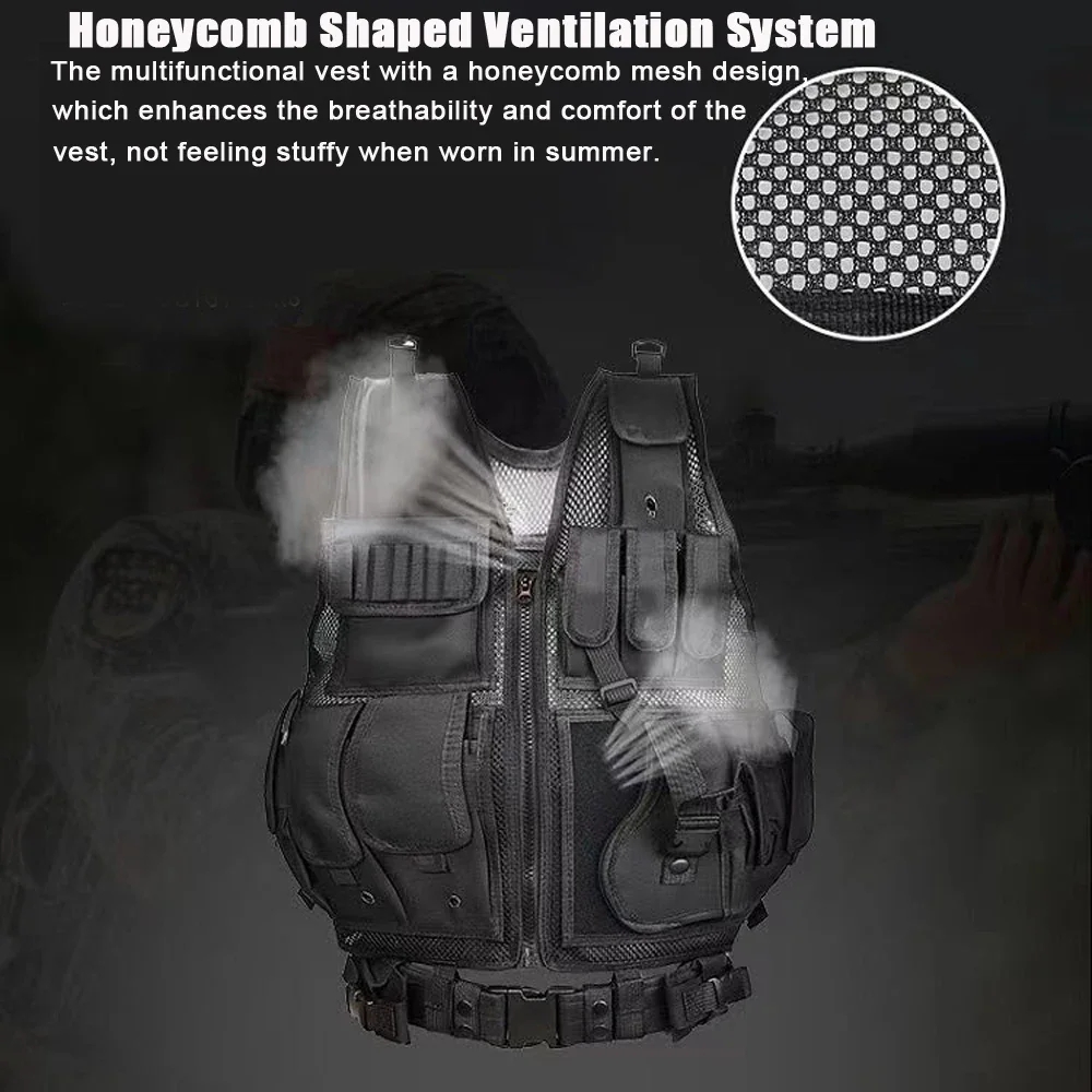 Rompi taktis Molle dapat dises - Outdoor Hunting Vest ulasan dan harga