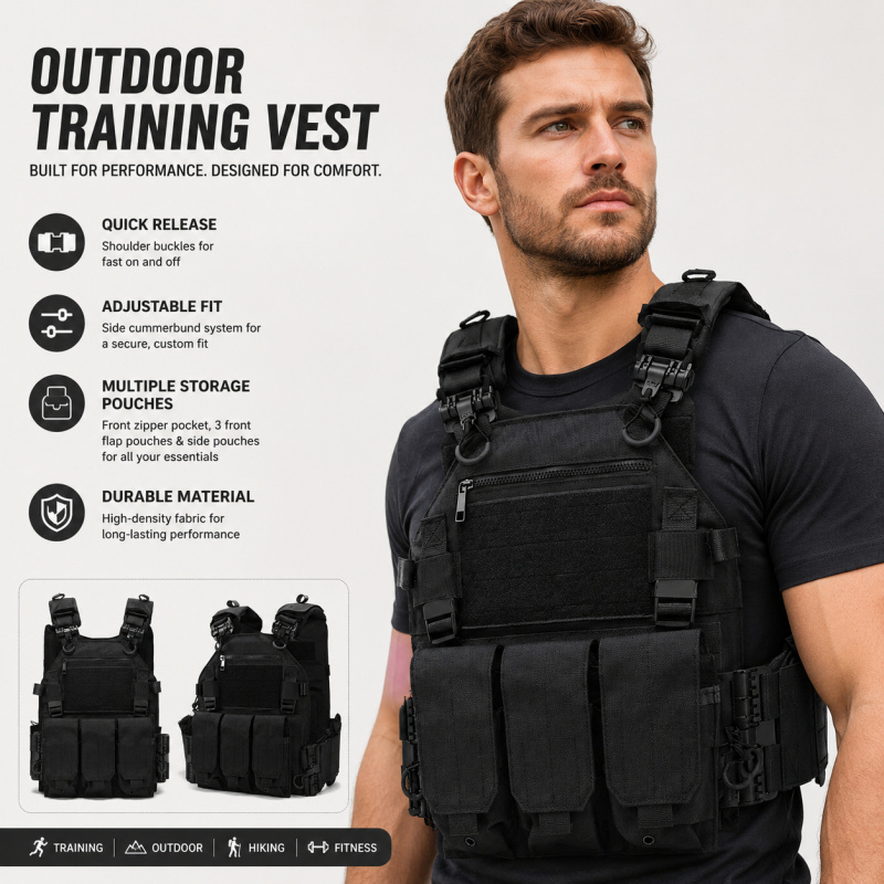 Rompi Taktis Polyester dengan  - Outdoor Hunting Vest ulasan dan harga