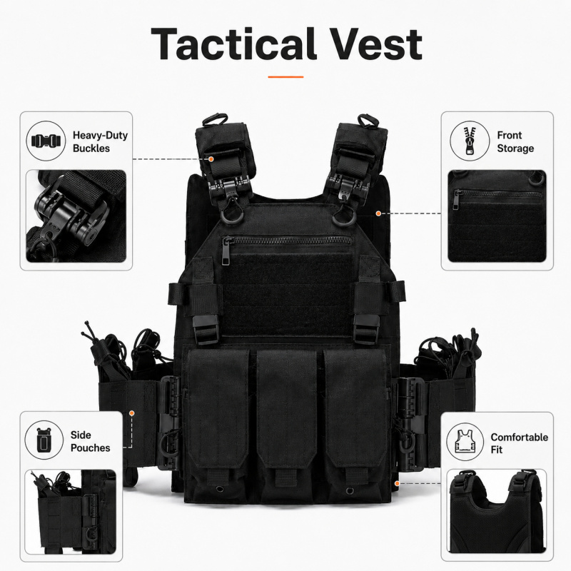 Rompi Taktis Polyester dengan  - Outdoor Hunting Vest ulasan dan harga